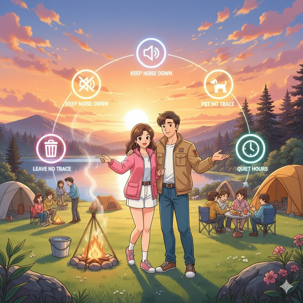 캠핑장 매너, 에티켓만 잘 지켜도 베테랑!
